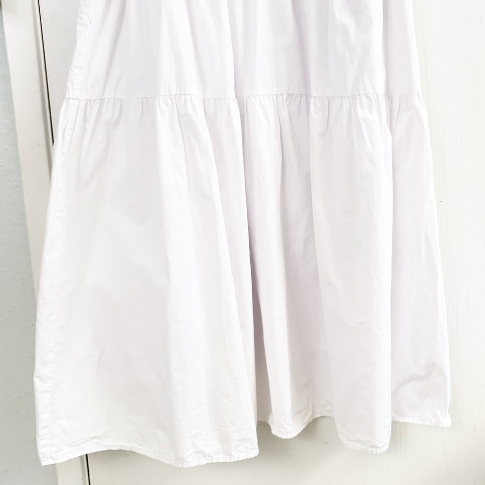 ANTHROPOLOGIE AMADI Cordelia Tiered White Midi Shirt Dress Size Large - Picture 5 of 10